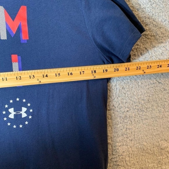 Under Armour Tee Shirt Mens Large Blue America - Picture 4 of 5